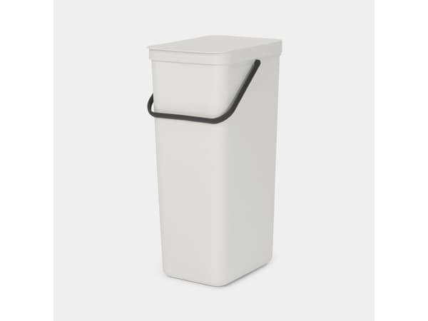 Brabantia Sort & Go, 40 l, Rektangulær, Plast, Lysegrå, Manuell, Belgia