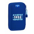 Miniatyrbild 4 av 4: Double Pencil Case Real Zaragoza Blue 12.5 x 19.5 x 4 cm (28 Pieces)