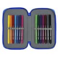 Miniatyrbild 2 av 4: Double Pencil Case Real Zaragoza Blue 12.5 x 19.5 x 4 cm (28 Pieces)