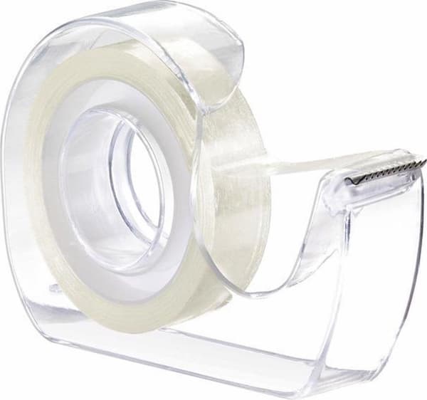 Tesa Film Dubbelsidig Med Dispenser - 7,5 mx 12 mm
