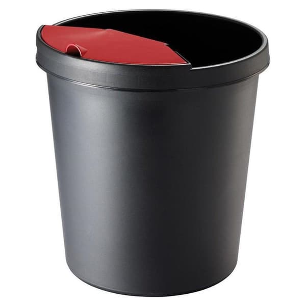 HELIT Roskakori - 18 litraa - Muovi - Musta - sxh 310x320 mm