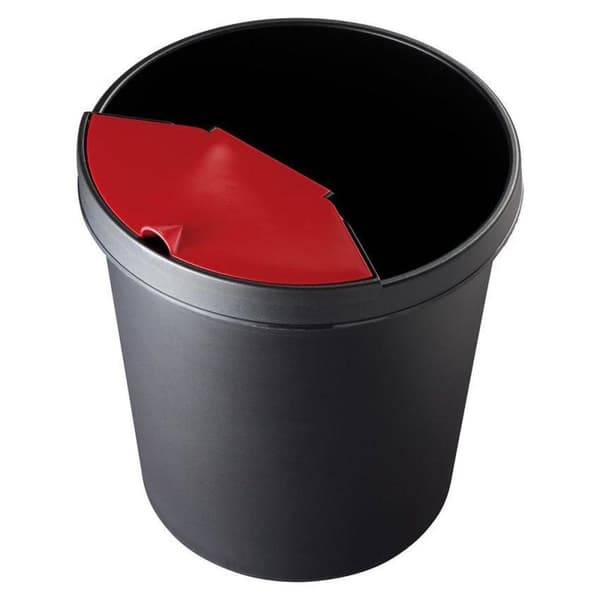 HELIT Roskakori - 18 litraa - Muovi - Musta - sxh 310x320 mm