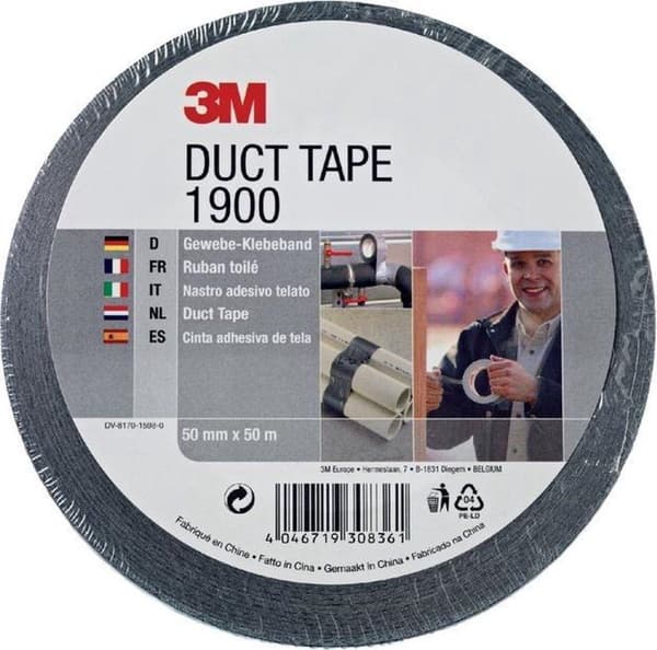3M 1900 ilmastointiteippi - 50M x 50mm - musta