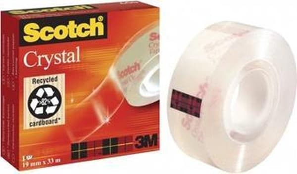 Scotch® kristallklart tejp, 19 mm x 33 m