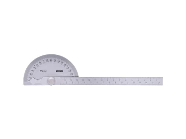 KS Tools 300.0700, Halvsirkel, Rustfritt stål, Matte, Rustfritt stål, 0 - 180°, 220 mm