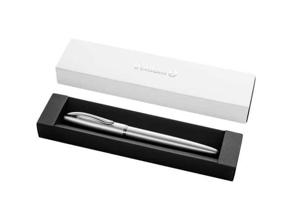 Pelikan Jazz Noble Elegance P36, Silver, Påfyllning med bläckpatronssystem, Blå, Metall, Rostfritt stål, Medium