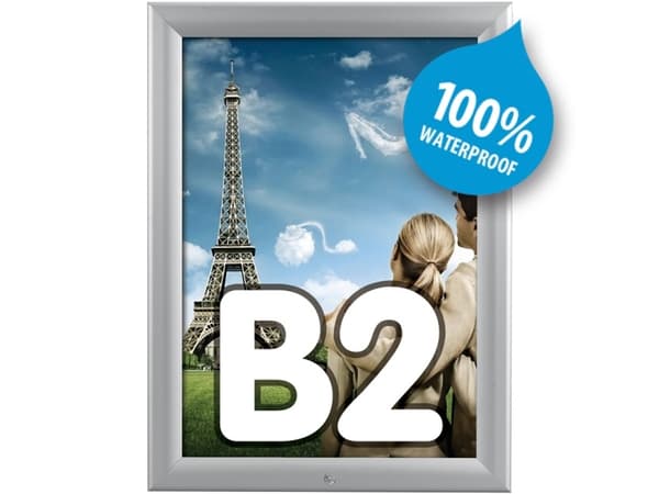 Snapramme TWIN LIGHT B2 70x50 cm alu - vandtæt
