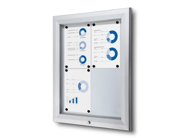 TWIN Udendørs Whiteboard Udhængsskab – 4 x A4