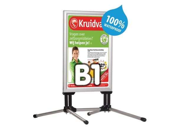 Gadeskilt TWIN LIGHT Wind B1 70x100 cm alu