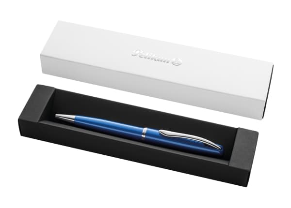 Pelikan Jazz Noble Elegance K36, Klämma, Indragbar kulspetspenna med vridfunktion, Påfyllnadsbar, Blå, 1 styck, Medium