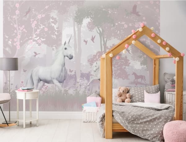 Unicorn Forest / Enhjørningsskov tapet 243 x 305 cm