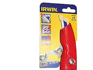 Sikkerhedskniv m/autoindtræk - m/magasin til 5 blade Irwin, løse trapezblade 580342869