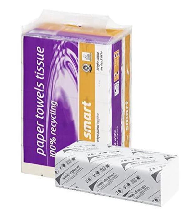 wepa håndklædepapir smart 240x230mm v-fold hvid