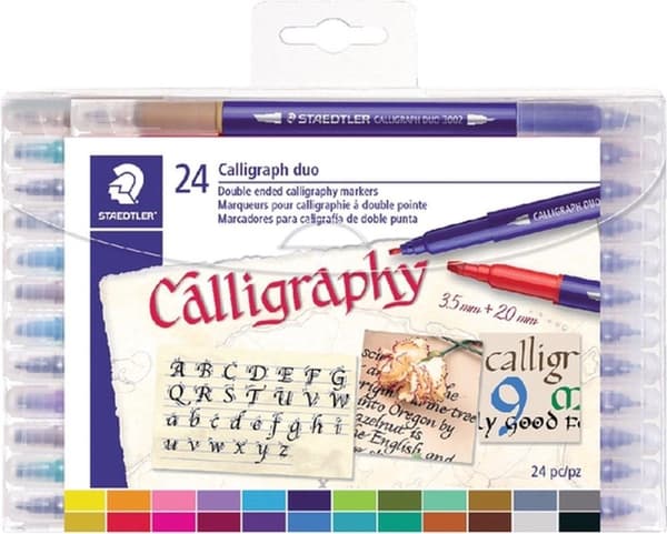 Kalligrafi penna. duo point - set 24 st