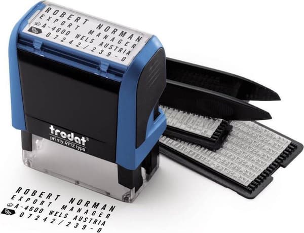 Trodat 43145 Tekststempel Sort 47 x 18 mm (BxH)