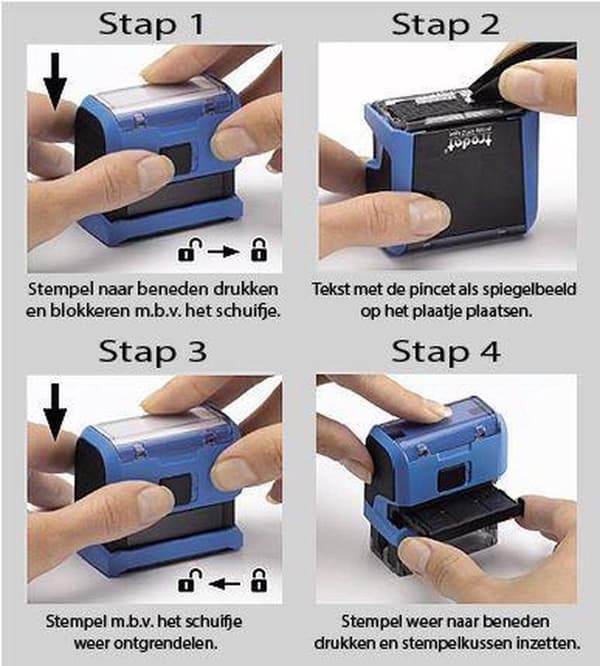 Trodat 43145 Tekststempel Sort 47 x 18 mm (BxH)
