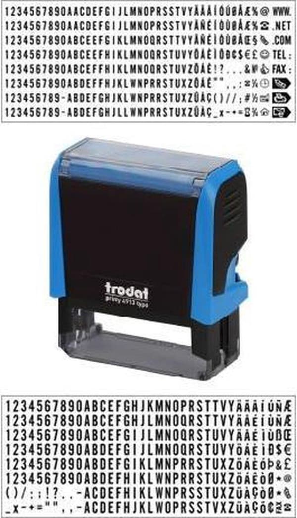 Trodat 43145 Tekststempel Sort 47 x 18 mm (BxH)
