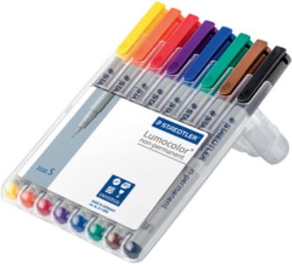 Lumocolor S icke-permanent - Box 8 st