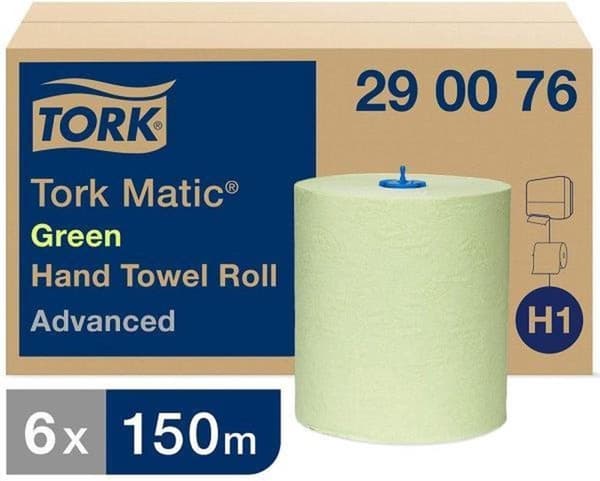 Tork Matic H1 Håndklæderulle grøn 2-lags 150 meter 290076
