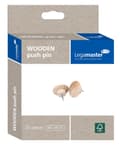 Pikkukuva 4 / 7: Legamaster WOODEN pushpin 25kpl. Tuotteen väri: Puu, Materiaali: Puu, Alkuperämaa: Kiina. Leveys: 20mm Syvyys: 20mm Korkeus: 27mm Määrä per pakkaus: 1