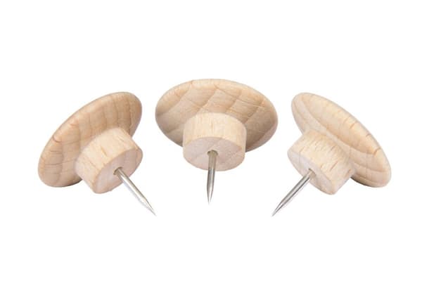 Legamaster WOODEN pushpin 25kpl. Tuotteen väri: Puu, Materiaali: Puu, Alkuperämaa: Kiina. Leveys: 20mm Syvyys: 20mm Korkeus: 27mm Määrä per pakkaus: 1