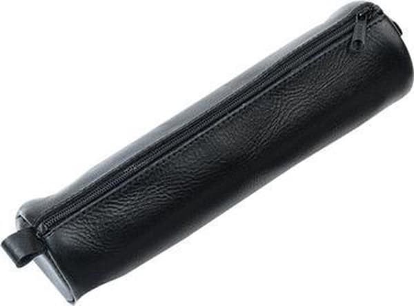 Penalhus Alassio ægte læder sort 21x6cm