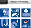 Miniatyrbild 6 av 6: STAEDTLER Lumocolor whiteboardmarkör - kartong med 10 st