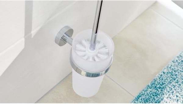 Tesa® Smooz wc-harjasetti, kromattu metalli, itseliimautuva, itseliimautuva asennustekniikka