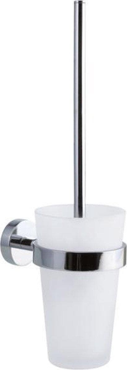 Tesa® Smooz wc-harjasetti, kromattu metalli, itseliimautuva, itseliimautuva asennustekniikka