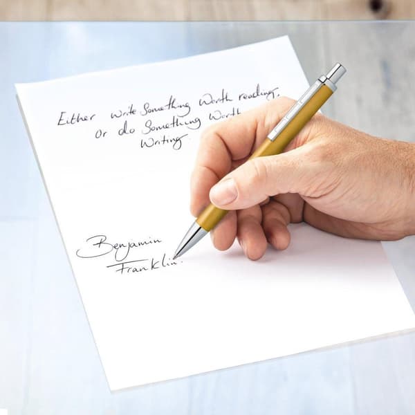 STAEDTLER triplus kulspetspenna, infällbar, guldkropp