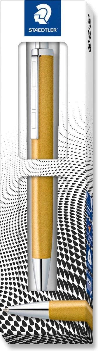 STAEDTLER triplus kulspetspenna, infällbar, guldkropp