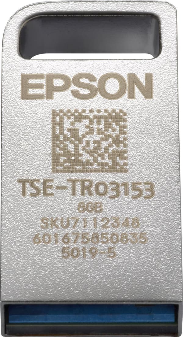 Epson TSE, USB - Teknisk sikkerhedsenhed (TSE-modul) - Design: Nano USB stick - Levetid: 20 millioner signaturer - Certifikatperiode: 5 år (7112348) Sølv