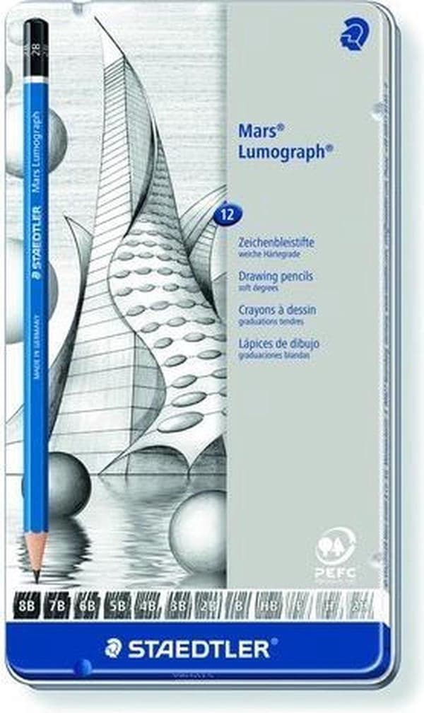 Mars Lumograph lyijykynä - setti 12 kpl