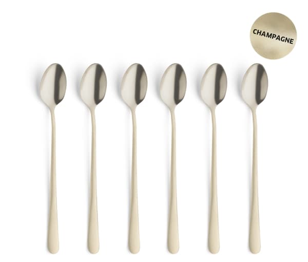 Amefa Austin 1410 - 6 Iced Teaspoons in trend box  - champagne