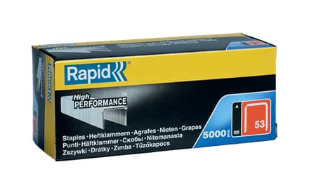 Rapid 11858810, Pakke med stifter, 1 cm, 5000 stifter, R53, R253, R353, R453, MS2.1, MS4.1, ALU610, ALU753, ALU853, ALU953, E100, ESN530, BTX530, R55