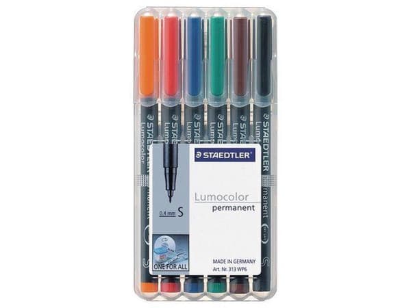 Lumocolor S permanent - Æske 6 stk