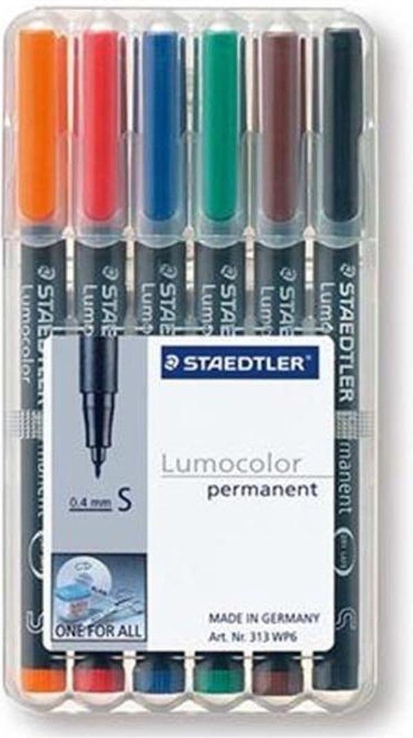 Lumocolor S permanent - Æske 6 stk