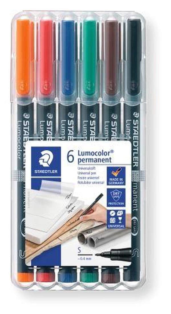 Lumocolor S permanent - Æske 6 stk