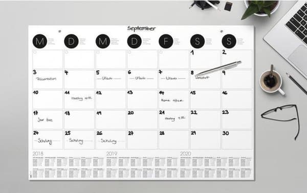 vægkalender Sigel 595x410mm månedsplanlægger SI-HO550