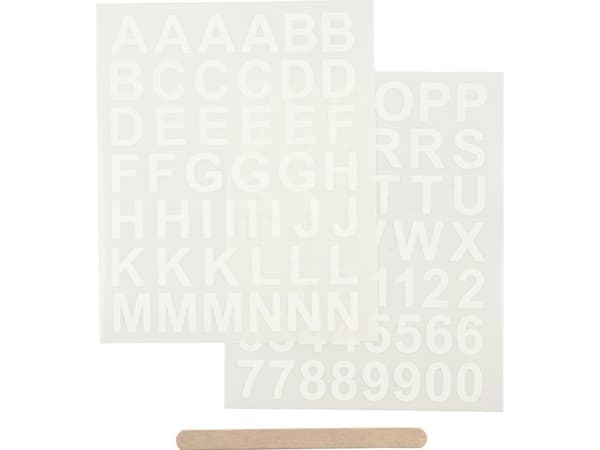 Focus Focus Stickers Rub On Letters White