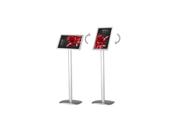 Informationsstander TWIN MENU A4 alu