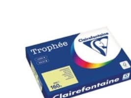 Farvet papir, Trophée, A4, 160g, 1023, påskelilje, pakke a 250 ark