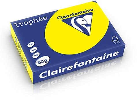 Farvet papir trophée, a4, 160g, röd 1004, pakke a 250 ark