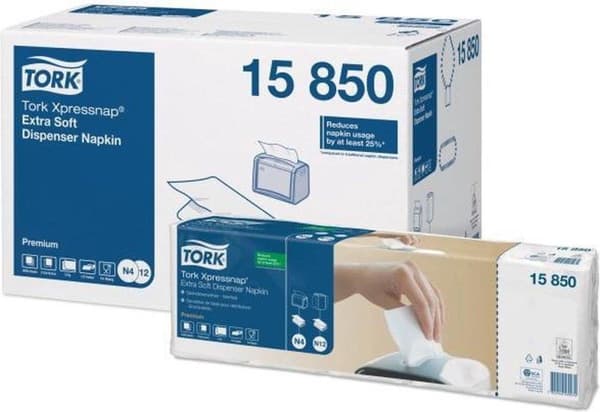 Tork Xpressnap® dispenserservett 216x165cm 2-lagers 1/2-faldig vit 5x200x8