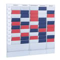 Miniatyrbild 3 av 3: PAPERFLOW väggmonterad kontorsplanerare, 20 fack, A4, grundelement, grå tillverkad av högkvalitativ, reptålig och slagtålig polystyren - 1 st (PD20A4.