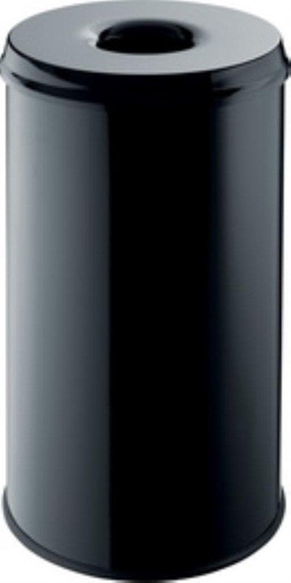 HELIT Säkerhetssoptunna i metall - 50 liter - Metall - Ljusgrå - dxh 340x620 mm