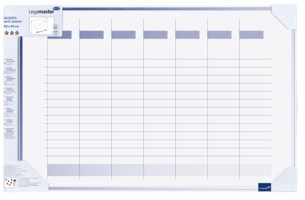 Whiteboard Legamaster Accent, veckoplanerare