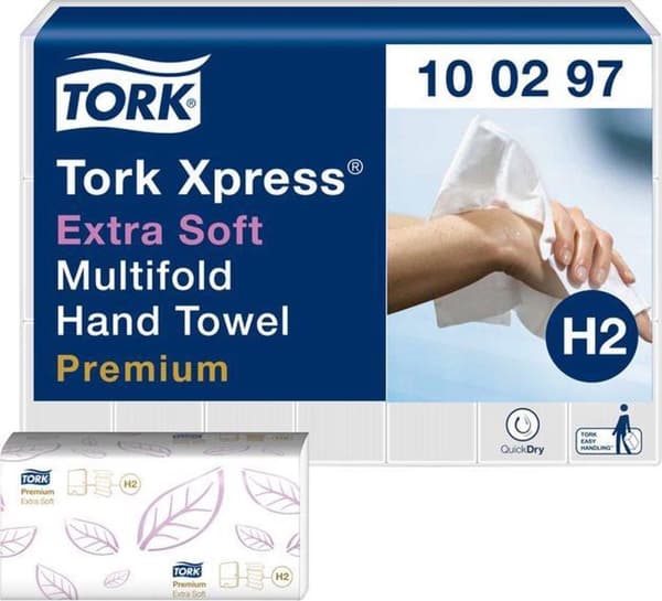 Tork håndklædepapir sammenfoldet superblødt 2-lags 2100 ark