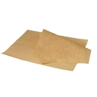 Burgerpapir Verive 40gr L400xB300 FSC brun naturlig Greaseproof,500 stk/krt