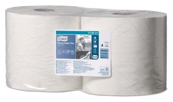 Tork Premium W1/W2 papir 2-lags hvidt 24cm x 255 meter - Pakke med 2 ruller